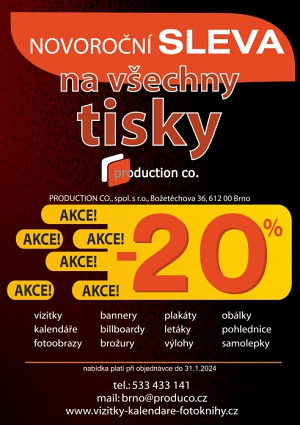 sleva 20 % na tisky